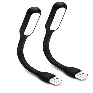Mini Flexible Light, Portable USB Led Reading Night Lamp for PC Laptop Computer Notebook Power Bank - 2 Pack (Black) Mini Flexible Light, Portable USB Led Reading Night Lamp for PC Laptop Computer Notebook Power Bank - 2 Pack (Black)