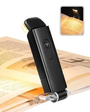 Book Light, Amber Warm Clip On LED with 3 Adjustable Brightness for Eye Protection, Rechargeable USB Long Lasting Reading Light, Gifts for Bookworms, Kids (Black) Book Light, Amber Warm Clip On LED with 3 Adjustable Brightness for Eye Protection, Rechargeable USB Long Lasting Reading Light, Gifts for Bookworms, Kids (Black)