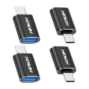 USB C to USB Adapter 4 Pack,Type C Male to USB 3.2 Female OTG Adapter,100W Fast Charging 10Gbps Data Transfer for M-acBook Pro/Air,Phone 15 16 17,Pad,G-alaxy,X-Peria,S-urface,D-ell XPS Black USB C to USB Adapter 4 Pack,Type C Male to USB 3.2 Female OTG Adapter,100W Fast Charging 10Gbps Data Transfer for M-acBook Pro/Air,Phone 15 16 17,Pad,G-alaxy,X-Peria,S-urface,D-ell XPS Black