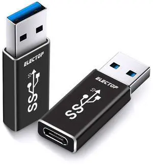 Updated USB to USB C Adapter (2 Pack), Support Double Sides10Gbps Charging & Data Transfer, USBC Female to A Male OTG Type C Converter for PC, Laptop, Charger, Power Bank, Quest Link Updated USB to USB C Adapter (2 Pack), Support Double Sides10Gbps Charging & Data Transfer, USBC Female to A Male OTG Type C Converter for PC, Laptop, Charger, Power Bank, Quest Link