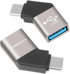 USB C 3.1 to USB 3.0 Adapter 2 Pack,45 Degree Angled USB Female to USB C Male OTG Extender Converter Connector Supports Charging & 5Gbps Data Transfer for iPhone 16/15 Series, Galaxy S23, MacBook Pro USB C 3.1 to USB 3.0 Adapter 2 Pack,45 Degree Angled USB Female to USB C Male OTG Extender Converter Connector Supports Charging & 5Gbps Data Transfer for iPhone 16/15 Series, Galaxy S23, MacBook Pro