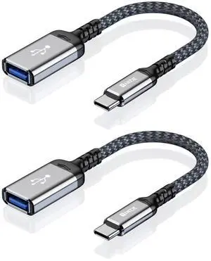 USB C Male to USB A Female Adapter 2-Pack, 5Gbps OTG Converter USB C Male to USB A Female Adapter 2-Pack, 5Gbps OTG Converter