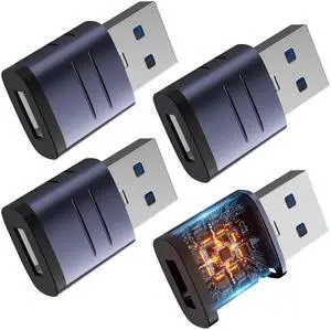 USB A to USB C Adapter 4 Pack, USB 3.0 Type C Female to A Male Charger Converter for iPhone 15 14 13 12 Series,Samsung Galaxy S23 S22 S21, High-Speed Data Transfer for Computer Laptop Tablet USB A to USB C Adapter 4 Pack, USB 3.0 Type C Female to A Male Charger Converter for iPhone 15 14 13 12 Series,Samsung Galaxy S23 S22 S21, High-Speed Data Transfer for Computer Laptop Tablet