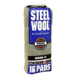 Rhodes American Household Steel Wool16 pad, Medium Grade #1, 16 Pads Rhodes American Household Steel Wool16 pad, Medium Grade #1, 16 Pads