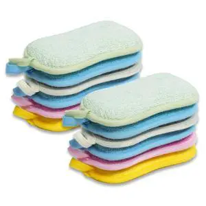 Dish Sponge Kitchen Sponges,Scrub Sponges,Double Sided Cleaning,Non Scratch,Ultra fine Fiber Wiping+Stainless Steel Wire to Remove Stubborn Stains,Durable Thickening (Large 12-Pack) Dish Sponge Kitchen Sponges,Scrub Sponges,Double Sided Cleaning,Non Scratch,Ultra fine Fiber Wiping+Stainless Steel Wire to Remove Stubborn Stains,Durable Thickening (Large 12-Pack)