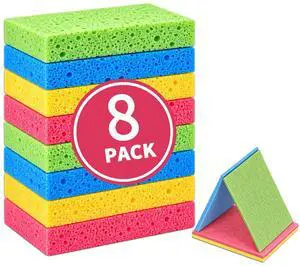 Kitchen Sponges Compressed Cellulose Sponge, Non Scratch Natural Dish Sponge for Kitchen Cleaning Sponges for Dishes Bathroom Cars Pop-up Cleaning Sponge, 8 PCS Kitchen Sponges Compressed Cellulose Sponge, Non Scratch Natural Dish Sponge for Kitchen Cleaning Sponges for Dishes Bathroom Cars Pop-up Cleaning Sponge, 8 PCS