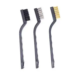 3Pcs Mini Wire Brush Set for Cleaning and Rust Removing, 7 Inch Industrial Wire Brushes of Stainless Steel/Nylon/Brass Bristles 3Pcs Mini Wire Brush Set for Cleaning and Rust Removing, 7 Inch Industrial Wire Brushes of Stainless Steel/Nylon/Brass Bristles