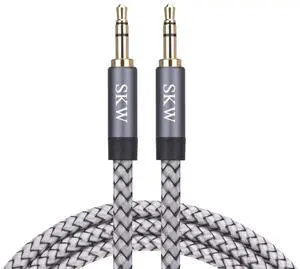Aux Cable for Car, 3.5mm to 3.5mm Aux Cord/Audio Jack Cable/Headphone Cable for iPhone, iPod, IPad, Echo Dot, Sony & More (Grey, 4.9ft/1.5M) Aux Cable for Car, 3.5mm to 3.5mm Aux Cord/Audio Jack Cable/Headphone Cable for iPhone, iPod, IPad, Echo Dot, Sony & More (Grey, 4.9ft/1.5M)