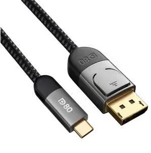 Maya 80Gbps USB-C to DisplayPort 2.1 Cable DP80 (3ft 1m) Maya 80Gbps USB-C to DisplayPort 2.1 Cable DP80 (3ft 1m)