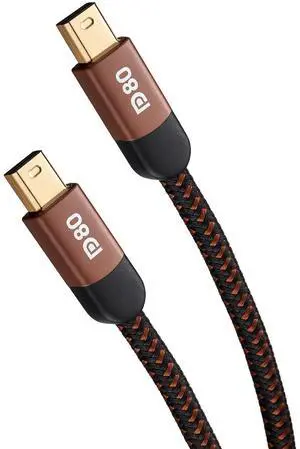 Mini DP to Mini DP Enhanced DisplayPort 2.1 Cable Certified DP80 80Gpbs, 3ft/1m Mini DP to Mini DP Enhanced DisplayPort 2.1 Cable Certified DP80 80Gpbs, 3ft/1m