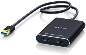 USB to Dual HDMI Adapter 4K, USB 3.0/USB-C to 2 HDMI Displaylink Adapter for Dual Monitors, Extend & Mirror, Compatible with Windows, Apple MacM1/M2/M3, Driver Required USB to Dual HDMI Adapter 4K, USB 3.0/USB-C to 2 HDMI Displaylink Adapter for Dual Monitors, Extend & Mirror, Compatible with Windows, Apple MacM1/M2/M3, Driver Required