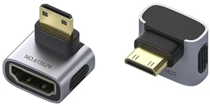 Hagibis Mini HDMI to HDMI Adapter 2 Pack, 8K@60Hz 4K@240Hz L-Shaped 90 Degree Mini HDMI Male to HDMI Female Extension Connector Conventer for Portable Monitor (L-Shaped Back) Hagibis Mini HDMI to HDMI Adapter 2 Pack, 8K@60Hz 4K@240Hz L-Shaped 90 Degree Mini HDMI Male to HDMI Female Extension Connector Conventer for Portable Monitor (L-Shaped Back)