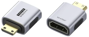 Hagibis Mini HDMI to HDMI Adapter 2 Pack, 8K@60Hz 4K@240Hz Mini HDMI Male to HDMI Female Extension Connector Conventer for Portable Monitor (Straight) Hagibis Mini HDMI to HDMI Adapter 2 Pack, 8K@60Hz 4K@240Hz Mini HDMI Male to HDMI Female Extension Connector Conventer for Portable Monitor (Straight)