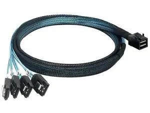 12Gbps Mini SAS SFF8643 to 4Port SATA Fanout Cable, 1to4 RAID Array Card Data Cable, 1m Length 12Gbps Mini SAS SFF8643 to 4Port SATA Fanout Cable, 1to4 RAID Array Card Data Cable, 1m Length