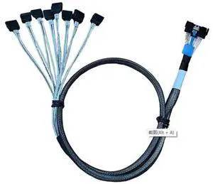 75CM MCIO x8 to 8×SATA Cable, SFFTA1016 74Pin Host to 8×SATA 7Pin Target HD, MCIO RAID to SATA Hard Drive Connection Cable 75CM MCIO x8 to 8×SATA Cable, SFFTA1016 74Pin Host to 8×SATA 7Pin Target HD, MCIO RAID to SATA Hard Drive Connection Cable