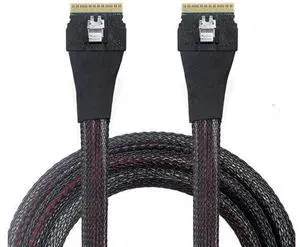 Slimline SAS 4.0 SFF8654 8i 74Pin PCIE Ultraport Extension Cable, 32AWG 24Gbps HighSpeed Server Interconnect Cable, 1M Slimline SAS 4.0 SFF8654 8i 74Pin PCIE Ultraport Extension Cable, 32AWG 24Gbps HighSpeed Server Interconnect Cable, 1M