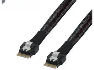 Slimline SAS SFF8654 4i 38Pin to SFF8654 4i HighSpeed Server Interconnect Cable, 50cm Slimline SAS SFF8654 4i 38Pin to SFF8654 4i HighSpeed Server Interconnect Cable, 50cm