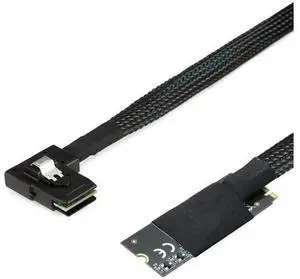 M.2 (MKey NVMe 2260) to SAS SFF8087 LeftBend HighSpeed Server Cable, Plug and Play M.2 (MKey NVMe 2260) to SAS SFF8087 LeftBend HighSpeed Server Cable, Plug and Play