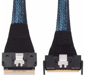 PCIE 5.0 Mini Cool Edge IO MCIO 8i 74Pin Male to Slimline SAS 4.0 SFF8654 74Pin Male Extender Cable, 50cm HighSpeed Server Interconnect Cable PCIE 5.0 Mini Cool Edge IO MCIO 8i 74Pin Male to Slimline SAS 4.0 SFF8654 74Pin Male Extender Cable, 50cm HighSpeed Server Interconnect Cable