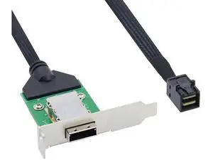 Mini SAS HD SFF8643 to HD SFF8088 PCBA Female InternaltoExternal Server Conversion Cable, 6Gbps HighSpeed, 0.5M/19.68in Mini SAS HD SFF8643 to HD SFF8088 PCBA Female InternaltoExternal Server Conversion Cable, 6Gbps HighSpeed, 0.5M/19.68in