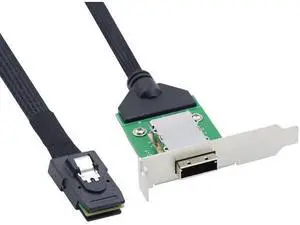 0.5M/19.68in Mini SAS HD SFF8087 to SFF8088 InternalExternal Converter Cable, 28AWG Copper HighSpeed Harness, 6Gbps Data Transfer 0.5M/19.68in Mini SAS HD SFF8087 to SFF8088 InternalExternal Converter Cable, 28AWG Copper HighSpeed Harness, 6Gbps Data Transfer