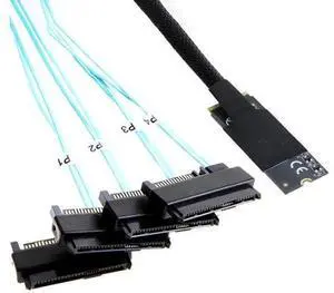 M.2 SFF8643 to 4×SAS SFF8482 Converter Cable, 12Gbps HighSpeed Server Interconnect, 30AWG Copper Wire, PlugandPlay, 0.5m M.2 SFF8643 to 4×SAS SFF8482 Converter Cable, 12Gbps HighSpeed Server Interconnect, 30AWG Copper Wire, PlugandPlay, 0.5m