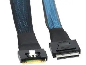 PCIe Gen4 SlimSAS SFF8654 8i to OCuLink SFF8611 8i Internal Server Cable, 32AWG Copper Harness, 24Gbps HighSpeed Data Transfer, 1M/39.37in PCIe Gen4 SlimSAS SFF8654 8i to OCuLink SFF8611 8i Internal Server Cable, 32AWG Copper Harness, 24Gbps HighSpeed Data Transfer, 1M/39.37in