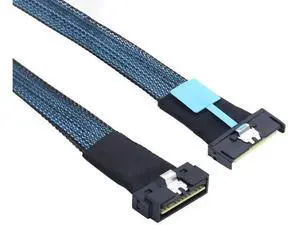 PCIe 5.0 MCIO 8X to LP SlimSAS SFF8654 74Pin HighSpeed Server Cable, 24Gbps SingleChannel, LowProfile, 31.49 Inches PCIe 5.0 MCIO 8X to LP SlimSAS SFF8654 74Pin HighSpeed Server Cable, 24Gbps SingleChannel, LowProfile, 31.49 Inches