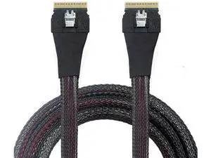 Slimline SAS PCIE 4.0 SFF8654 8i 74Pin Ultraport Extension Cable, 32AWG 24Gbps HighSpeed Server Interconnect, 0.8M Slimline SAS PCIE 4.0 SFF8654 8i 74Pin Ultraport Extension Cable, 32AWG 24Gbps HighSpeed Server Interconnect, 0.8M