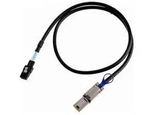 Mini SAS SFF8087 to SAS HD SFF8088 InternaltoExternal Server Cable, 6Gbps HighSpeed 28AWG Copper Cord, 10 Impedance, 2M Mini SAS SFF8087 to SAS HD SFF8088 InternaltoExternal Server Cable, 6Gbps HighSpeed 28AWG Copper Cord, 10 Impedance, 2M