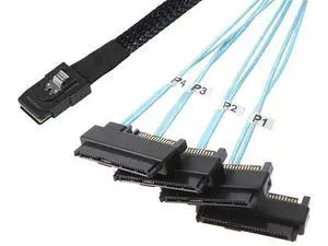 Mini SAS 36Pin SFF8087 to 4×SFF8482 Connectors with SATA Power Cable, 1M/3.3FT, 2Pack Mini SAS 36Pin SFF8087 to 4×SFF8482 Connectors with SATA Power Cable, 1M/3.3FT, 2Pack