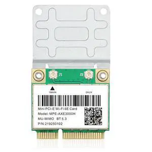 WiFi 6E Mini PCIe Card, 5400Mbps, Bluetooth 5.3, Gaming WiFi 6E Mini PCIe Card, 5400Mbps, Bluetooth 5.3, Gaming