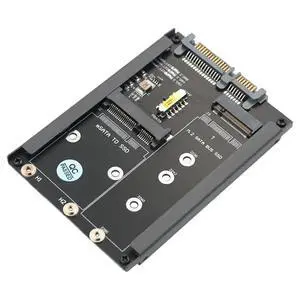 2 in 1 MSATA and B Key SSD to 2.5" SATA III with Frame Bracket Retain mSATA SSD as 7mm 2.5" SATA Drive 2 in 1 MSATA and B Key SSD to 2.5" SATA III with Frame Bracket Retain mSATA SSD as 7mm 2.5" SATA Drive