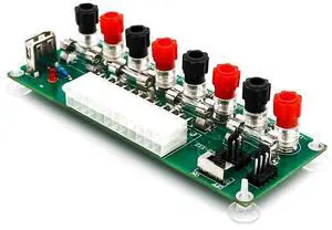 SUPERPLUS 20/24 Pin ATX Benchtop PC Power Breakout Adapter with USB 5V Port, 4 Channel Voltages (3.3V, 5V, 12V, -12V), 5A Fuse, Green SUPERPLUS 20/24 Pin ATX Benchtop PC Power Breakout Adapter with USB 5V Port, 4 Channel Voltages (3.3V, 5V, 12V, -12V), 5A Fuse, Green