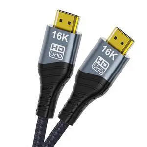 Cord 16K 8K 4K UHD HDMI Type-A Male to HDMI 2.2 Male HDTV Cable 96Gbps for HDTV Desktop Laptop Monitor (200cm) Cord 16K 8K 4K UHD HDMI Type-A Male to HDMI 2.2 Male HDTV Cable 96Gbps for HDTV Desktop Laptop Monitor (200cm)