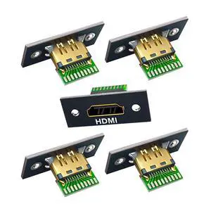 Connector 5pcs/Set DIY OEM HDMI 8K Type-A Female Socket Connector Receptacle with Panel Mount Solder Type Connector 5pcs/Set DIY OEM HDMI 8K Type-A Female Socket Connector Receptacle with Panel Mount Solder Type