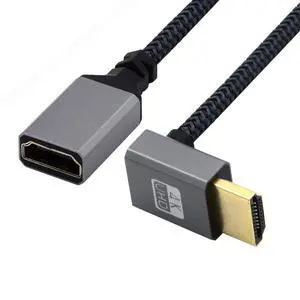 HDMI 1.4 Type A Male to A Female Extension Cable Down Angled 90 Degree Support HDTV 4K 60hz 3D HDMI 1.4 Type A Male to A Female Extension Cable Down Angled 90 Degree Support HDTV 4K 60hz 3D