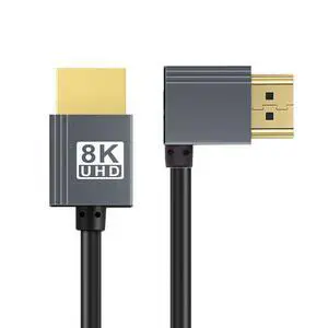 Left Angled Ultra Soft HDMI 2.1 to HDMI 8K High Flex 90 Degree HDTV Cable Hyper Super Flexible Cord High Speed Type-A Male to Male for Computer HDTVV (Left Angled 50cm) Left Angled Ultra Soft HDMI 2.1 to HDMI 8K High Flex 90 Degree HDTV Cable Hyper Super Flexible Cord High Speed Type-A Male to Male for Computer HDTVV (Left Angled 50cm)