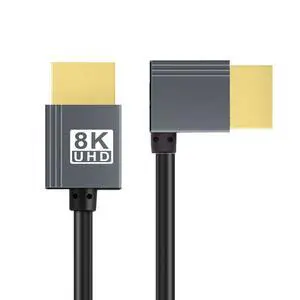 Right Angled Ultra Soft HDMI 2.1 to HDMI 8K High Flex 90 Degree HDTV Cable Hyper Super Flexible Cord High Speed Type-A Male to Male for Computer HDTV (Right Angled 200cm) Right Angled Ultra Soft HDMI 2.1 to HDMI 8K High Flex 90 Degree HDTV Cable Hyper Super Flexible Cord High Speed Type-A Male to Male for Computer HDTV (Right Angled 200cm)