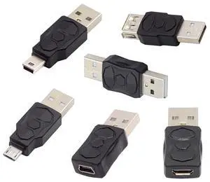 6pcs/lot Type-A Micro USB 2.0 Mini USB 5Pin Male to Female Extension Data Power Adapter 6pcs/lot Type-A Micro USB 2.0 Mini USB 5Pin Male to Female Extension Data Power Adapter