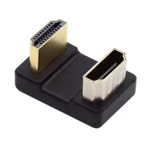 Standard HDMI 1.4 Male Type-A to HDMI Female Port Savers 360 Degree Up Opposite U Shape Back Angled Extension Adapter Converter Standard HDMI 1.4 Male Type-A to HDMI Female Port Savers 360 Degree Up Opposite U Shape Back Angled Extension Adapter Converter