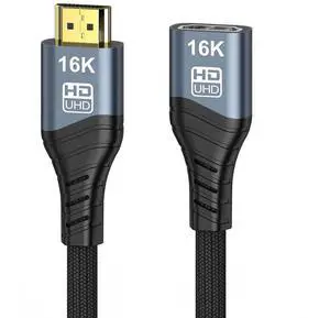 16K 8K UHD HDMI 2.2 Version Type-A Male to HDMI Female Extension HDTV Cable for HDTV Desktop Laptop Monitor (50cm) 16K 8K UHD HDMI 2.2 Version Type-A Male to HDMI Female Extension HDTV Cable for HDTV Desktop Laptop Monitor (50cm)