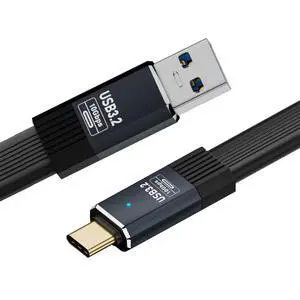 Cable USB3.1 Type-A Male to Type-C Male 10Gbps Flat Slim FPC USB-C Data Power Cable 5V3A for Laptop Phone Disk (50cm) Cable USB3.1 Type-A Male to Type-C Male 10Gbps Flat Slim FPC USB-C Data Power Cable 5V3A for Laptop Phone Disk (50cm)