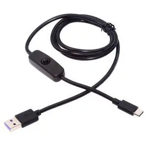 Type-C USB2.0 to Type-A Cable with On Off Power Switch Button USB-C for DC 5V Desk Lamp Fan Camera Type-C USB2.0 to Type-A Cable with On Off Power Switch Button USB-C for DC 5V Desk Lamp Fan Camera