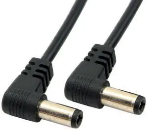 DC Power 5.5 x 2.1mm / 2.5mm Male to 5.5 2.1/2.5mm Male Plug Cable Right Angled 90 Degree 60cm DC Power 5.5 x 2.1mm / 2.5mm Male to 5.5 2.1/2.5mm Male Plug Cable Right Angled 90 Degree 60cm