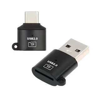 2pcs/lot USB-C Type-C Host & USB 2.0 Type-A to TF Micro-SD T-Flash Card Reader OTG Adapter for Laptop Tablet Phone 2pcs/lot USB-C Type-C Host & USB 2.0 Type-A to TF Micro-SD T-Flash Card Reader OTG Adapter for Laptop Tablet Phone