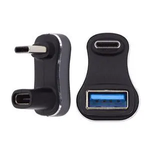 USB3.0 Type C Male to Female & OTG Power Data Adapter Opposite U Shape Back Angled Compatible with Steam Deck USB3.0 Type C Male to Female & OTG Power Data Adapter Opposite U Shape Back Angled Compatible with Steam Deck