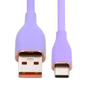 Colorful USB-A Type A to USB-C Liquid Silicone Ultra Soft Power USB2.0 Data Cable Fast Charge for Laptop Tablet Phone Purple 2M Colorful USB-A Type A to USB-C Liquid Silicone Ultra Soft Power USB2.0 Data Cable Fast Charge for Laptop Tablet Phone Purple 2M