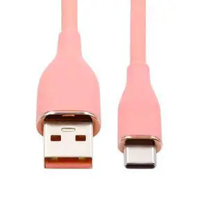 Colorful USB-A Type A to USB-C Liquid Silicone Ultra Soft Power USB2.0 Data Cable Fast Charge for Laptop Tablet Phone Pink 1M Colorful USB-A Type A to USB-C Liquid Silicone Ultra Soft Power USB2.0 Data Cable Fast Charge for Laptop Tablet Phone Pink 1M