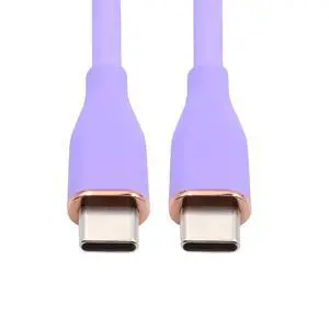 Colorful USB-C 480Mbps Type-C Male to Male Cable Ultra Soft High Flex 65W Hyper Super Flexible Cord Purple 1M Colorful USB-C 480Mbps Type-C Male to Male Cable Ultra Soft High Flex 65W Hyper Super Flexible Cord Purple 1M